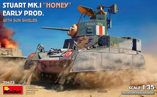 STUART Mk.I HONEY EARLY PROD.W/SUN SHIELDS KIT 1:35 Scala 1:35 Miniart