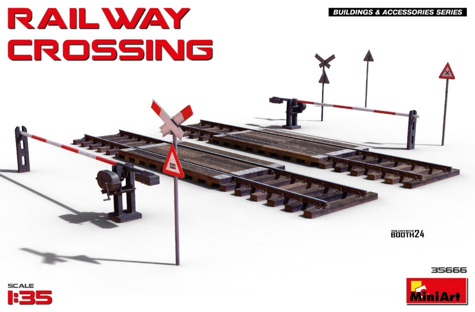 MODELLINO Miniart PASSAGGIO A LIVELLO RAILWAY CROSSING KIT 1:35 MODEL SCALE MIN35666 250506