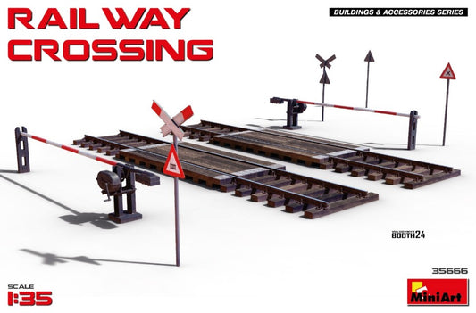 MODELLINO Miniart PASSAGGIO A LIVELLO RAILWAY CROSSING KIT 1:35 MODEL SCALE MIN35666 250506