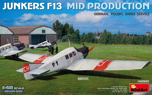 MODELLINO Miniart JUNKERS F13 MID PROD.POLISH SWISS SERVICE KIT 1:48 MODEL SCALE MIN48005 250506