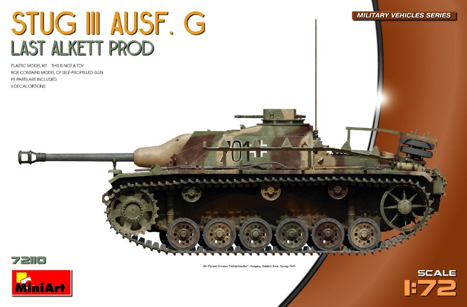 MODELLINO Miniart STUG III AUSF.G LAST ALKETT PROD.KIT 1:72 MODEL SCALE MIN72110 250506