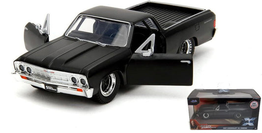 MODELLINO Jada Toys CHEVROLET EL CAMINO FAST & FURIOUS MATT BLACK 1:32 MODEL SCALE JADA34414 250506