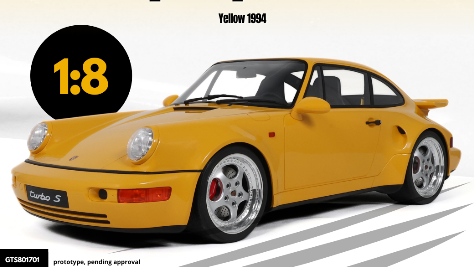 PORSCHE 911 [964] TURBO S 1994 YELLOW 1:8 Scala 1:8 GT Spirit