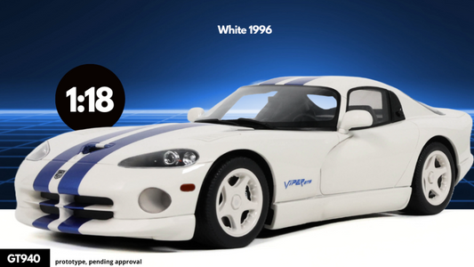 DODGE VIPER GTS 1996 WHITE 1:18 Scala 1:18 GT Spirit