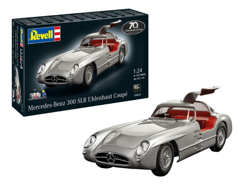 GIFT SET MERCEDES 300 SLR UHLENHAUT COUPE' 70th ANNIVERSARY KIT 1:24 Scale Varie Revell