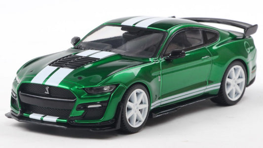 SHELBY MUSTANG GT500 2020
ERUPTION GREEN METALLIC
W/WHITE STRIPES 1:43 Scala 1:43 Solido