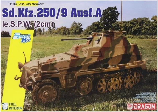 Sd.Kfz.250/9 le S.P.W. 2cm MIT PANZERAUFBAU KIT 1:35 Scala 1:35 Dragon