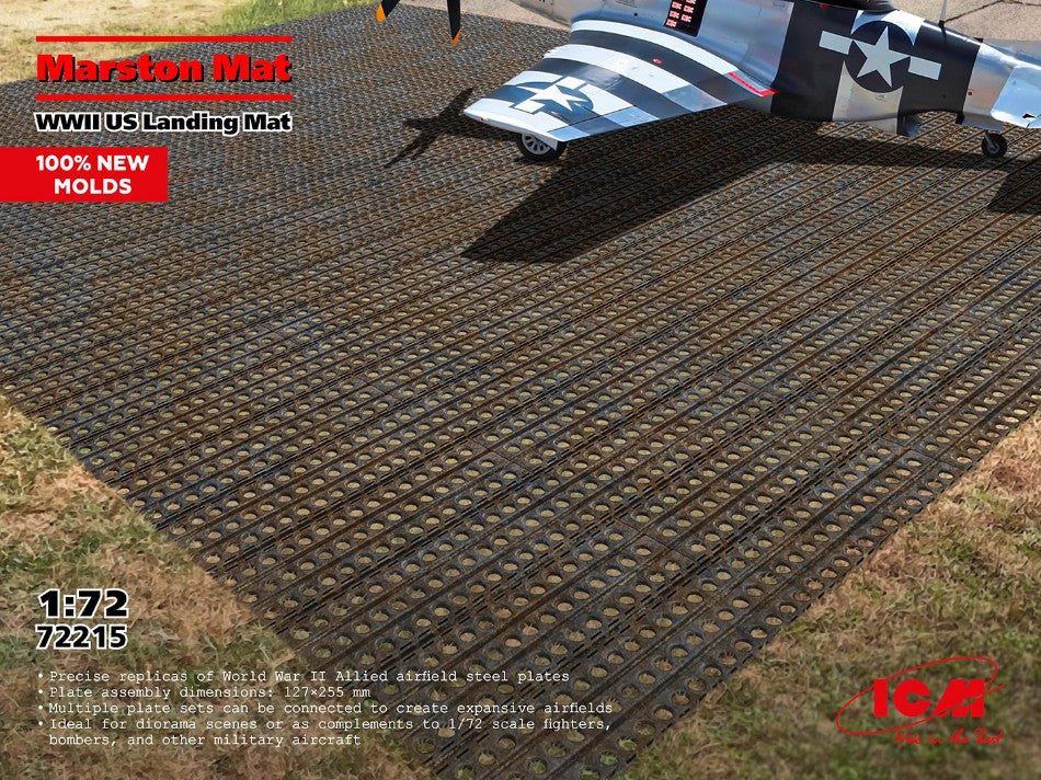MARSTON MAT US LANDING MAT WWII KIT 1:72 Scala 1:72 ICM
