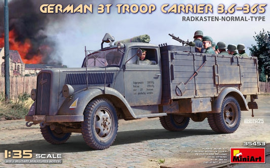 GERMAN 3t TROOP CARRIER 3,6-36S RADKASTEN-NORMAL TYPE KIT 1:35 Scala 1:35 Miniart