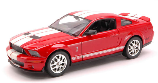 SHELBY COBRA GT 500 2007 RED W/WHITE STRIPES 1:24 Scala 1:24 Welly
