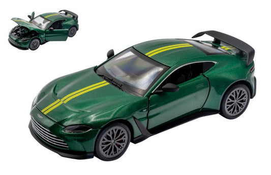 ASTON MARTIN V12 VANTAGE GREEN W/YELLOW STRIPES 1:32 Scala 1:32 RE.EL.Toys