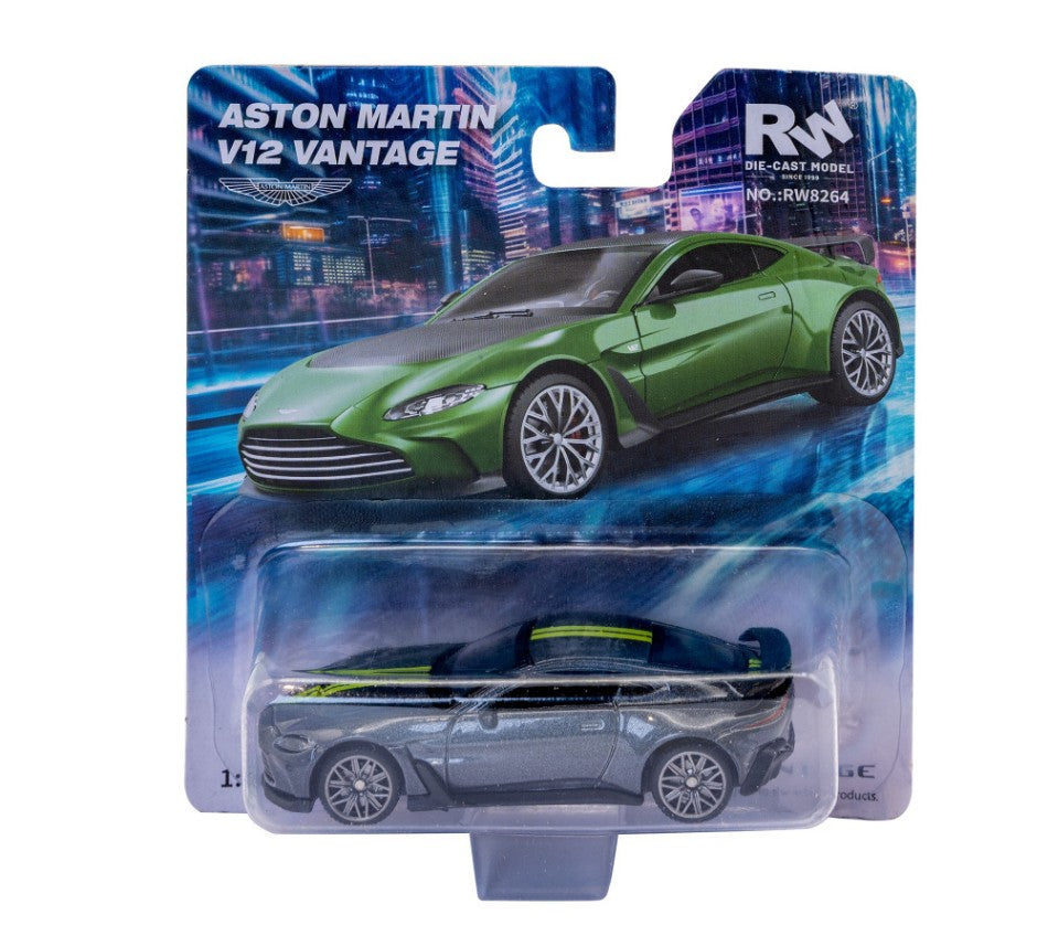 ASTON MARTIN VANTAGE SILVERGUN/YELLOW BLISTER 1:64 Scala 1:64 RE.EL.Toys