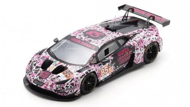 LAMBORGHINI HURACAN GT3 N.85 IRON DAMES 24 H LE MANS 2024 BOVY-FREY-GATT Scala 1:18 Spark Model