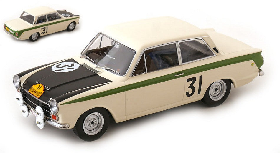 FORD LOTUS CORTINA MKI N.31 2nd NURBURGRING 1966 ICKX-STAPELAERE 1:18 Scala 1:18 ModelCarGroup