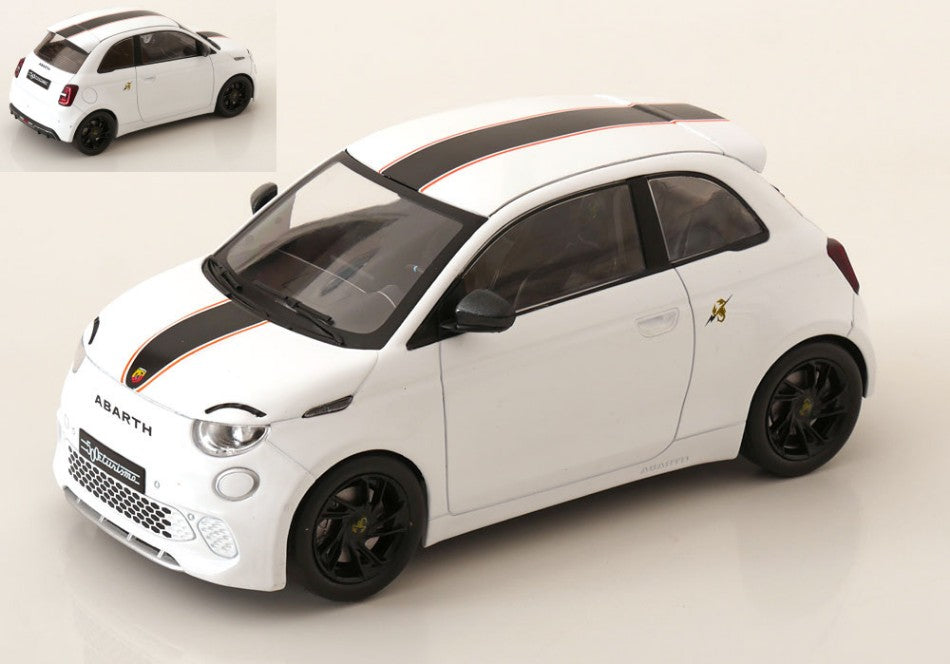 FIAT 500e ABARTH 2024 WHITE 1:18 Scala 1:18 ModelCarGroup