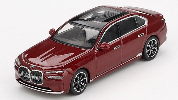BMW I7 XDRIVE 60 2023 AVENTURIN RED 1:64 Scala 1:64 Mini GT