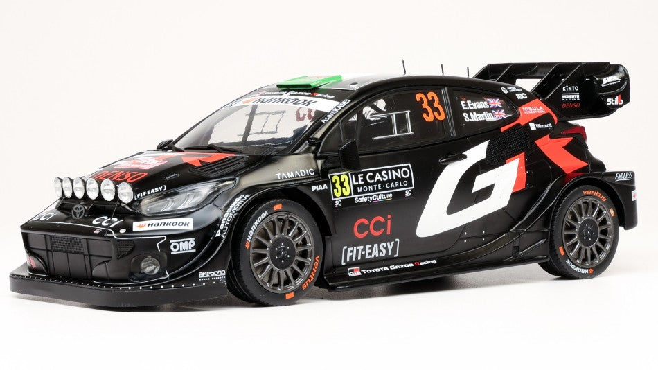 TOYOTA GR YARIS N.33 RALLY1 RALLY MONTE CARLO 2025 EVANS-MARTIN 1:18
 Scala 1:18 Ixo Model