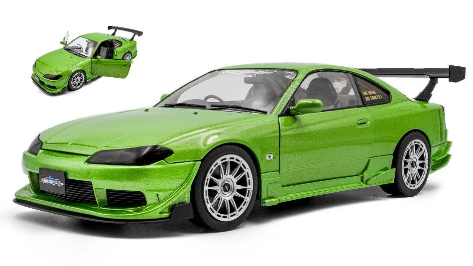 NISSAN SILVIA (S15) COUPE SPEC-R AERO 1999 MET.GREEN 1:18 Scala 1:18 Solido