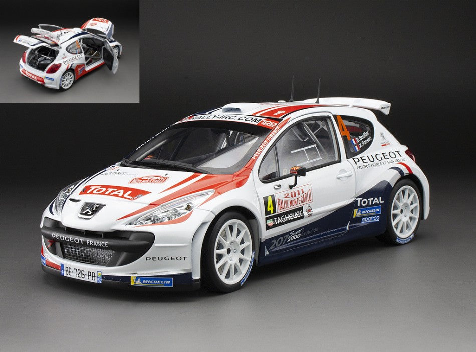 PEUGEOT 207 S2000 N.4 WINNER RALLY AUTOMOBILE MONTE CARLO 2011 1:18 Scala 1:18 SunStar