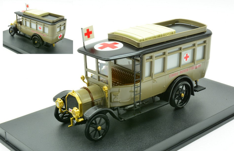 FIAT 15 TER AMBULANZA CROCE ROSSA ITALIANA 1:43 Scala 1:43 Rio