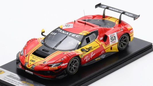 FERRARI 296 GT3 N.51 AF CORSE 2nd 24H SPA ROVERA-RIGON-PIER GUIDI 1:43 Scala 1:43 Looksmart