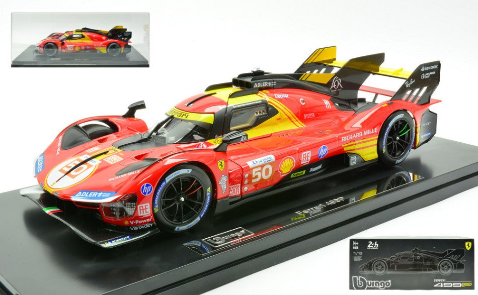 FERRARI 499P N.50 WINN.LE MANS 2024 FUOCO-NIELSEN-MOLINA-ACRYLIC BOX1:18 Scala 1:18 Burago
