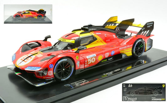 FERRARI 499P N.50 WINN.LE MANS 2024 FUOCO-NIELSEN-MOLINA-ACRYLIC BOX1:18 Scala 1:18 Burago
