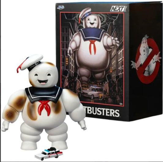 GHOSTBUSTERS NANO SCENE PUFT MARSHMALLOW MAN WITH CADILLAC ECTO-1 1:64 Scala 1:24 Jada Toys