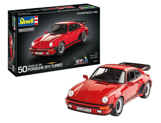 PORSCHE 911 TURBO 50th ANNIVERSARY GIFT SET KIT 1:24 Scale Varie Revell