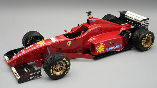 FERRARI F310 N.1 SPAIN GP 1996 RAIN TYRES M.SCHUMACHER 1:18 Scala 1:18 Tecnomodel