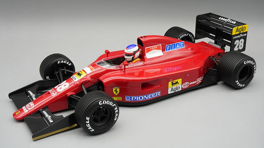 FERRARI 641 F1 N.28 BRITISH GP 1991 RAIN TYRES J.ALESI W/DRIVER 1:18 Scala 1:18 Tecnomodel