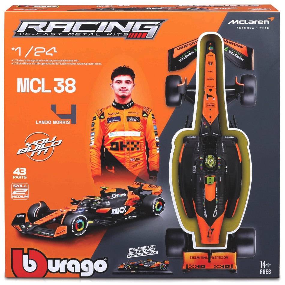 MC LAREN MCL38 N.4 LANDO NORRIS 2024 KIT 1:24 Scala 1:24 Burago