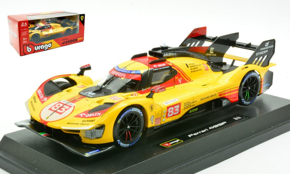 FERRARI 499P N.83 LE MANS 2024 KUBICA-YIFEI-SCARCMAN 1:24 Scala 1:24 Burago