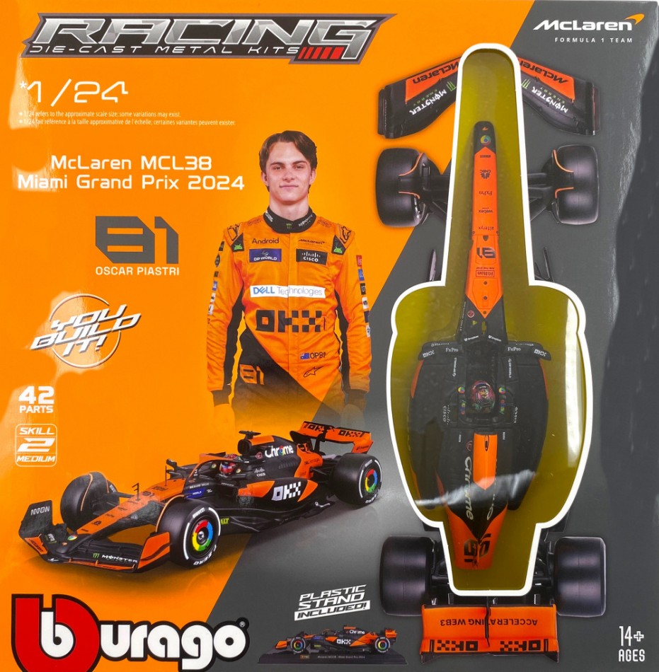 MC LAREN MCL38 N.81 OSCAR PIASTRI 2024 KIT 1:24 Scala 1:24 Burago
