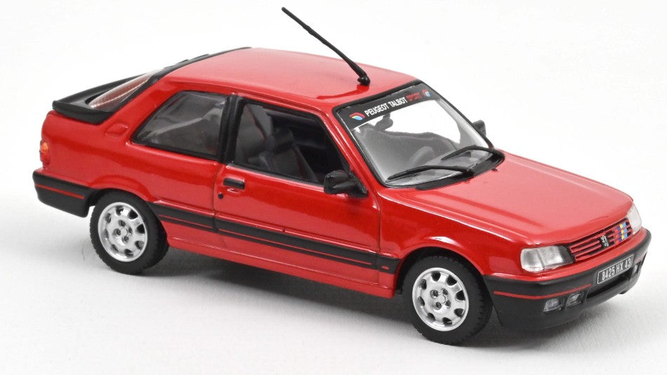 PEUGEOT 309 GTI 1987 VALLELUNGA RED WITH DECO PTS 1:43 Scala 1:43 Norev
