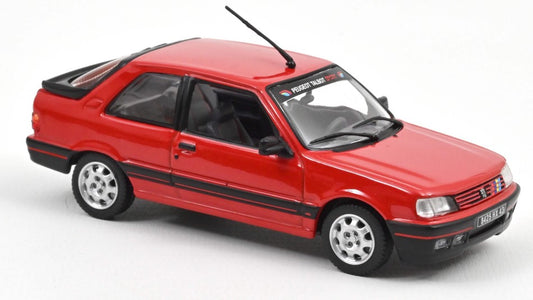 PEUGEOT 309 GTI 1987 VALLELUNGA RED WITH DECO PTS 1:43 Scala 1:43 Norev