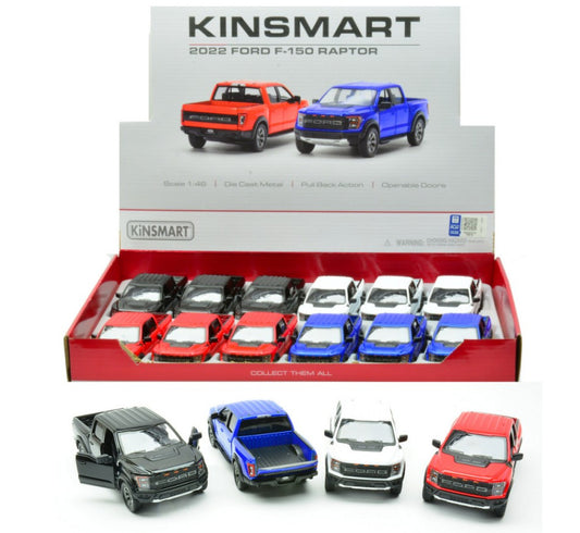 FORD F-150 RAPTOR 2022 COL.ASS.cm 12 (5436D) 1:46 Scale Varie Kinsmart