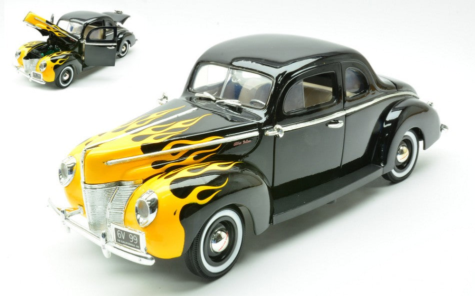 FORD DELUXE COUPE' 1940 YELLOW W/FLAMES 1:18 Scala 1:18 MotorMax