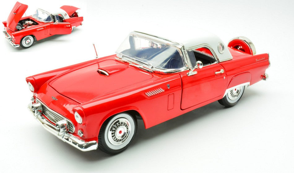 FORD THUNDERBIRD 1956 RED W/WHITE HARD TOP 1:18 Scala 1:18 MotorMax