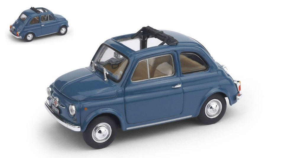 FIAT 500 F 1965-72 APERTA BLU MEDIO 1:43 Scala 1:43 Brumm