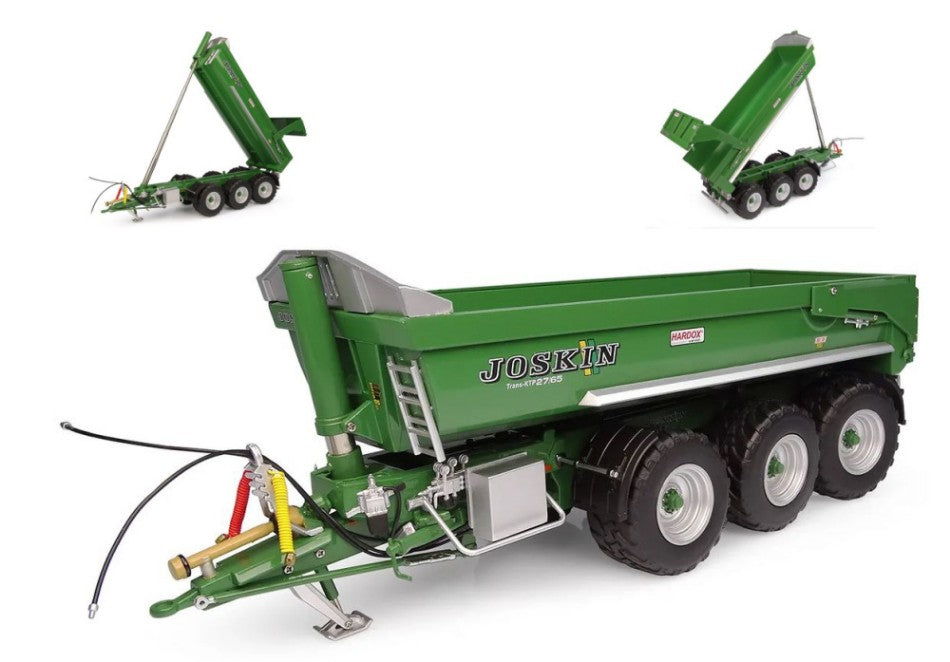 JOSKIN DUMP TRAILER TRANS-KTP 27/65 GREEN VERSION 1:32 Scala 1:32 Universal Hobbies