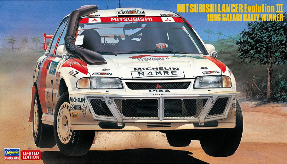 MITSUBISHI LANCER EVO III 1996 SAFARI RALLY KIT 1:24 Scala 1:24 Hasegawa