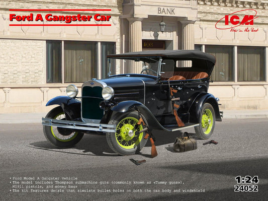 FORD MODEL A GANGSTER CAR W/GUNS KIT 1:24 Scala 1:24 ICM