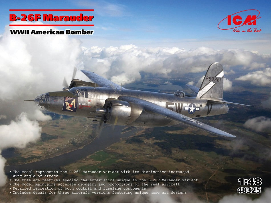 B-26F MARAUDER WWII AMERICAN BOMBER KIT 1:48 Scala 1:48 ICM