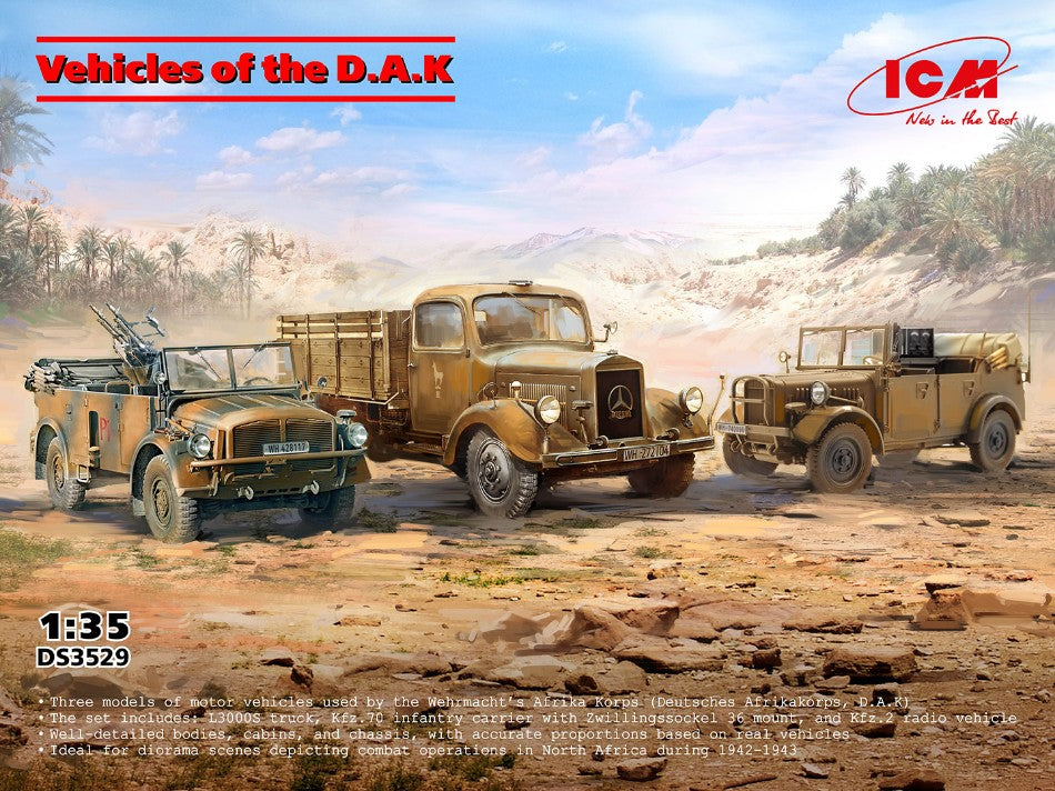 VEHICLES OF THE D.A.K. KIT 1:35 Scala 1:35 ICM