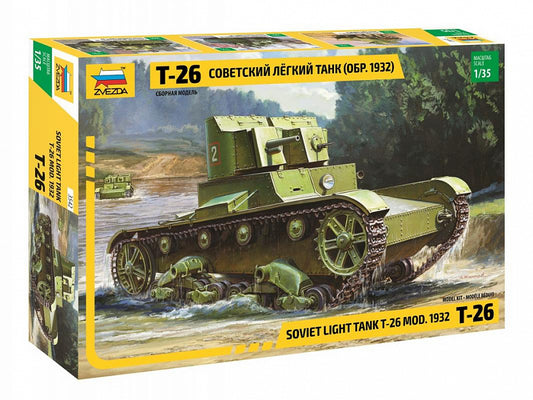 SOVIET TANK T-26 KIT 1:35 Scala 1:35 Zvezda