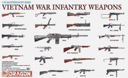 VIETNAM WAR INFANTRY WEAPONS KIT 1:35 Scala 1:35 Dragon