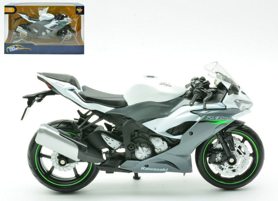 KAWASAKI NINJA ZX 6R WHITE 1:12 Scala 1:12 Kinsmart