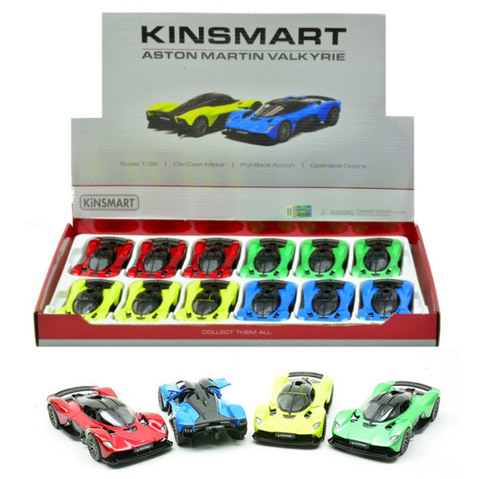 ASTON MARTIN VALKYRIE (5470D) COL.ASS. 1:36 cm 12 Scale Varie Kinsmart