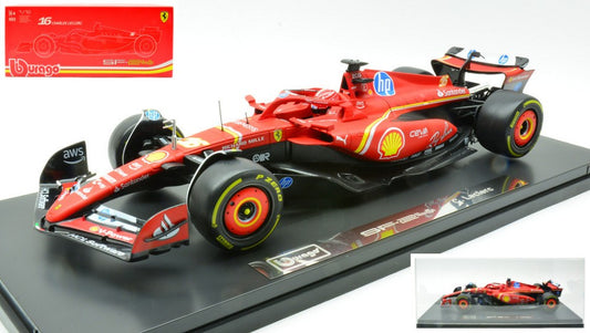 FERRARI SF-24 N.16 CHARLES LECLERC 2024 CON VETRINA 1:18 Scala 1:18 Burago